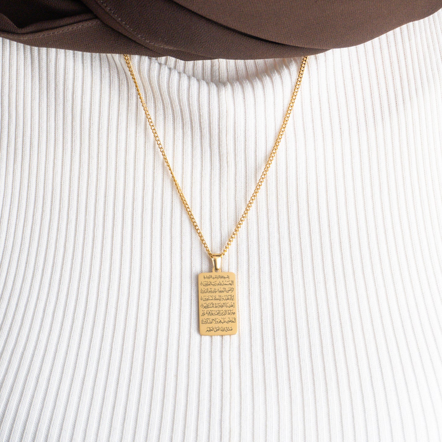 Surat Al-Fatihah Necklace | Rectangle