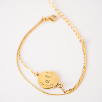 Custom Engrave Double Chain Bracelet